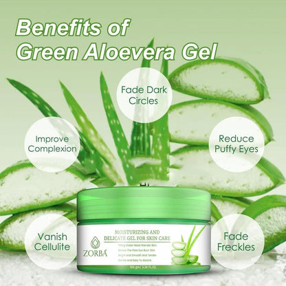 ZORBA Moisturizing and Delicate Gel for Skin Care 200 gm Pack of 2